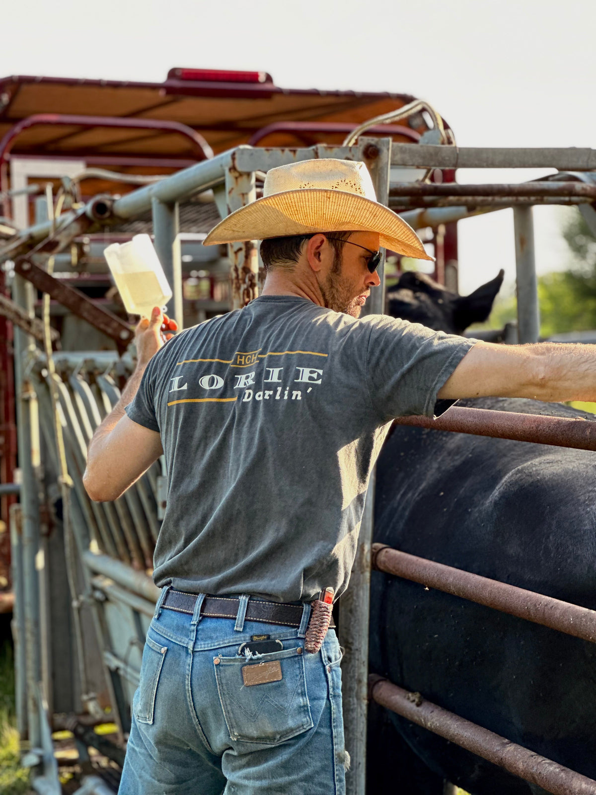 Lorie Darlin' Comfort Colors Pocket Tee by High Cotton Hat Co in Texas