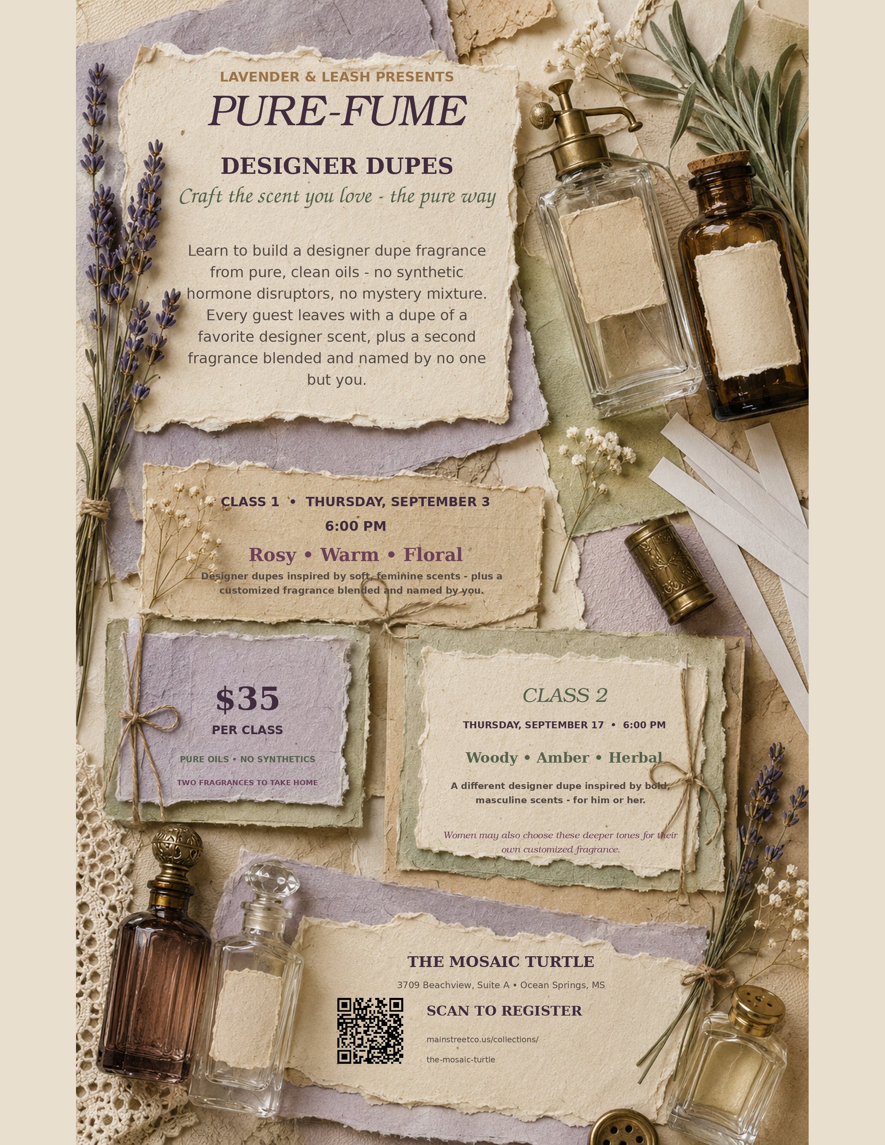 Lavender & Leash presents PURE-FUME creation class 9-3