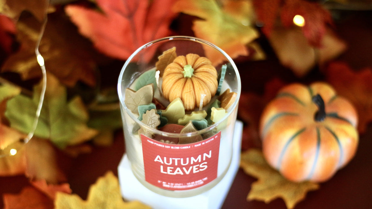 Autumn Leaves Container Candle by Clay House Candles