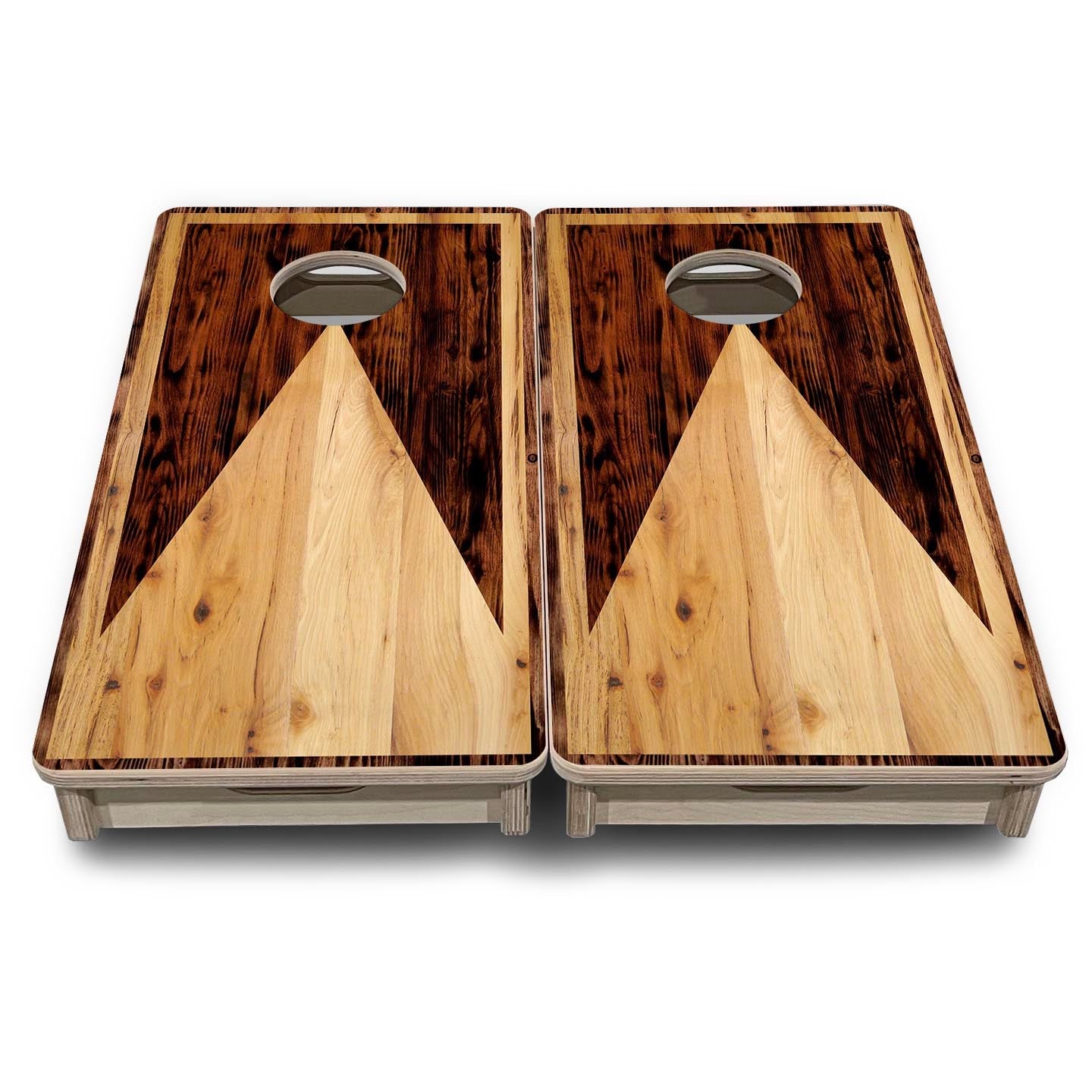 Wooden Triangle - Mini or Vacation Size Cornhole Boards by Cornhole Solutions, custom cornhole board detail photo 2