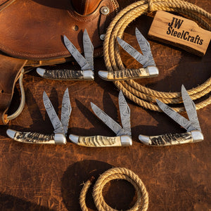 Trailfold Stag Pocket Knife Set product detail, view 5