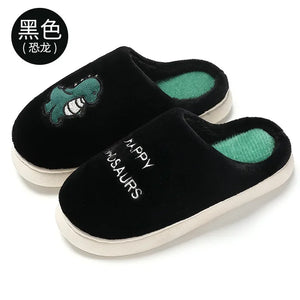 Plush Slipper Happy Dinosaur  Winter Fur Cotton Warm Non Slip Grip by The Mississippi Mermaid Mercantile - view 13