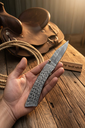 Forgehammer Folder Knife by JW SteelCrafts