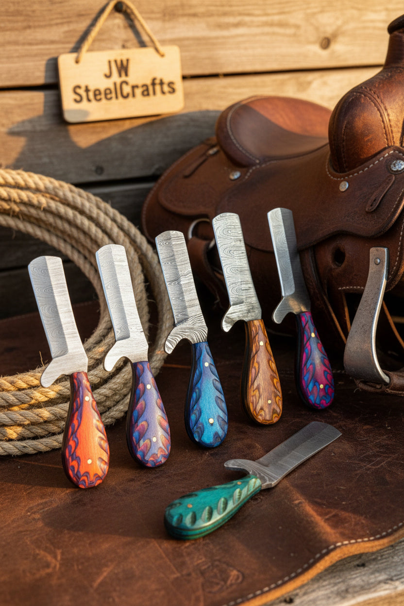 Rainbow Ridge High Carbon Bull Cutter Set by JW SteelCrafts