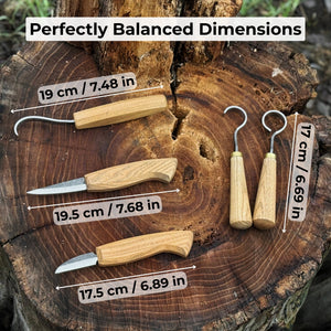 15 piece Wood Carving Tool Set with Leather Roll
