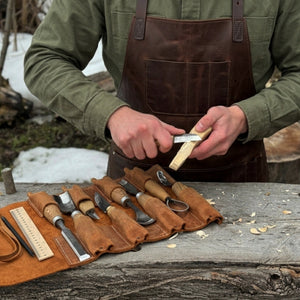 15 Pocket Leather Tool Roll