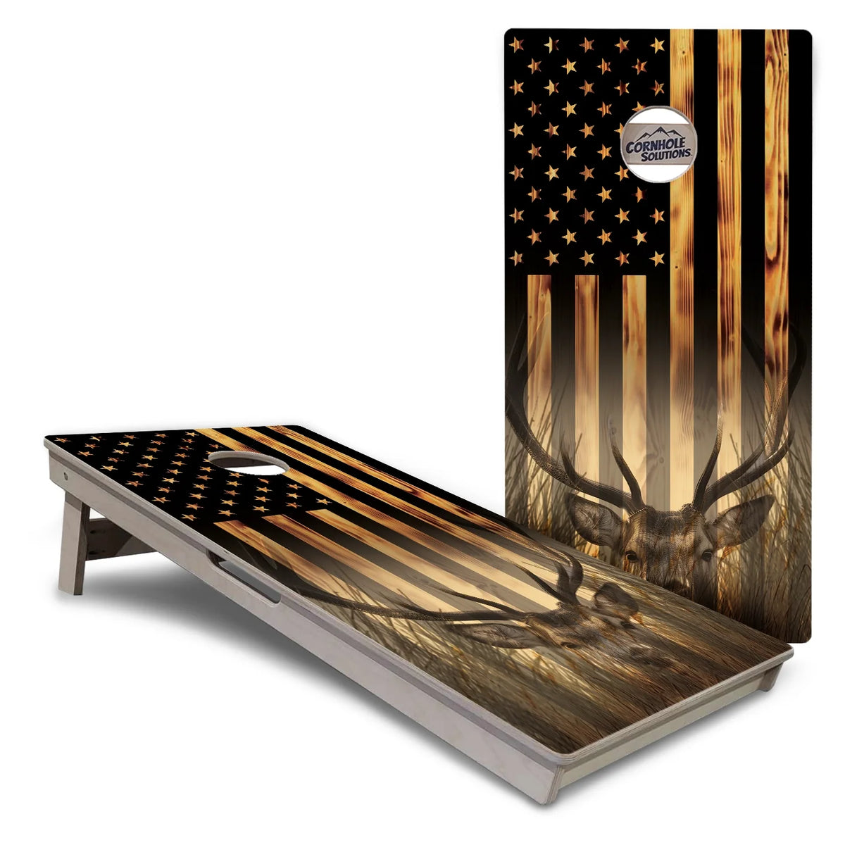 Hidden Deer & Fish Cornhole Boards – Tournament Series