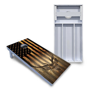 Hidden Deer & Fish Cornhole Boards - All Weather Series