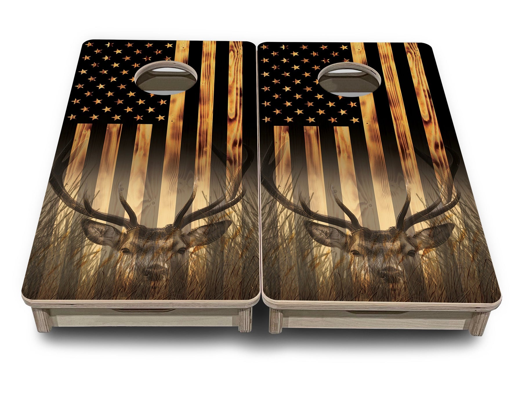 Hidden Deer Flag - Mini or Vacation Size Cornhole Boards Cornhole Solutions