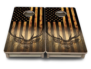 Hidden Deer Flag - Mini or Vacation Size Cornhole Boards Cornhole Solutions