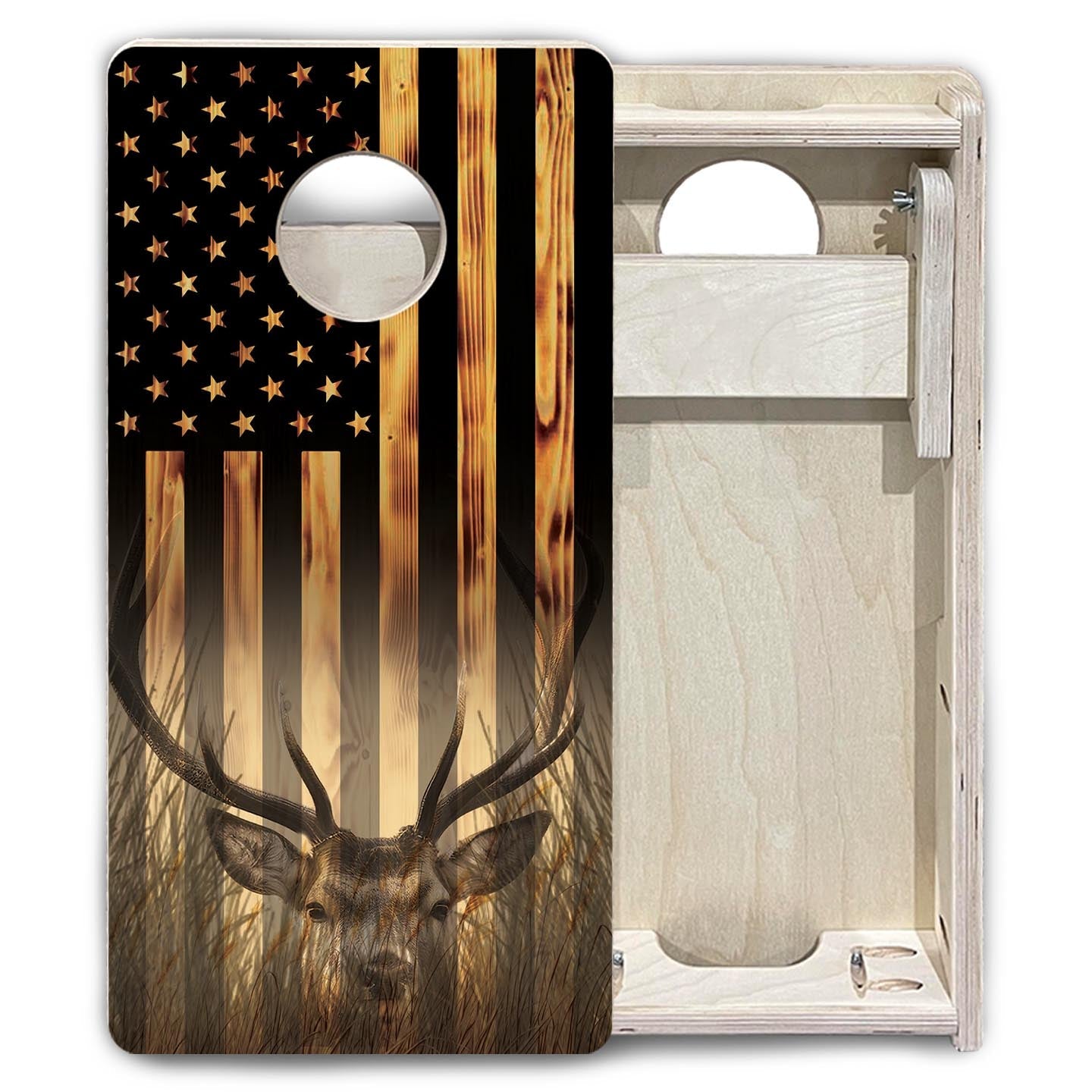 Hidden Deer Flag - Mini or Vacation Size Cornhole Boards Cornhole Solutions