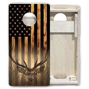 Hidden Deer Flag - Mini or Vacation Size Cornhole Boards Cornhole Solutions