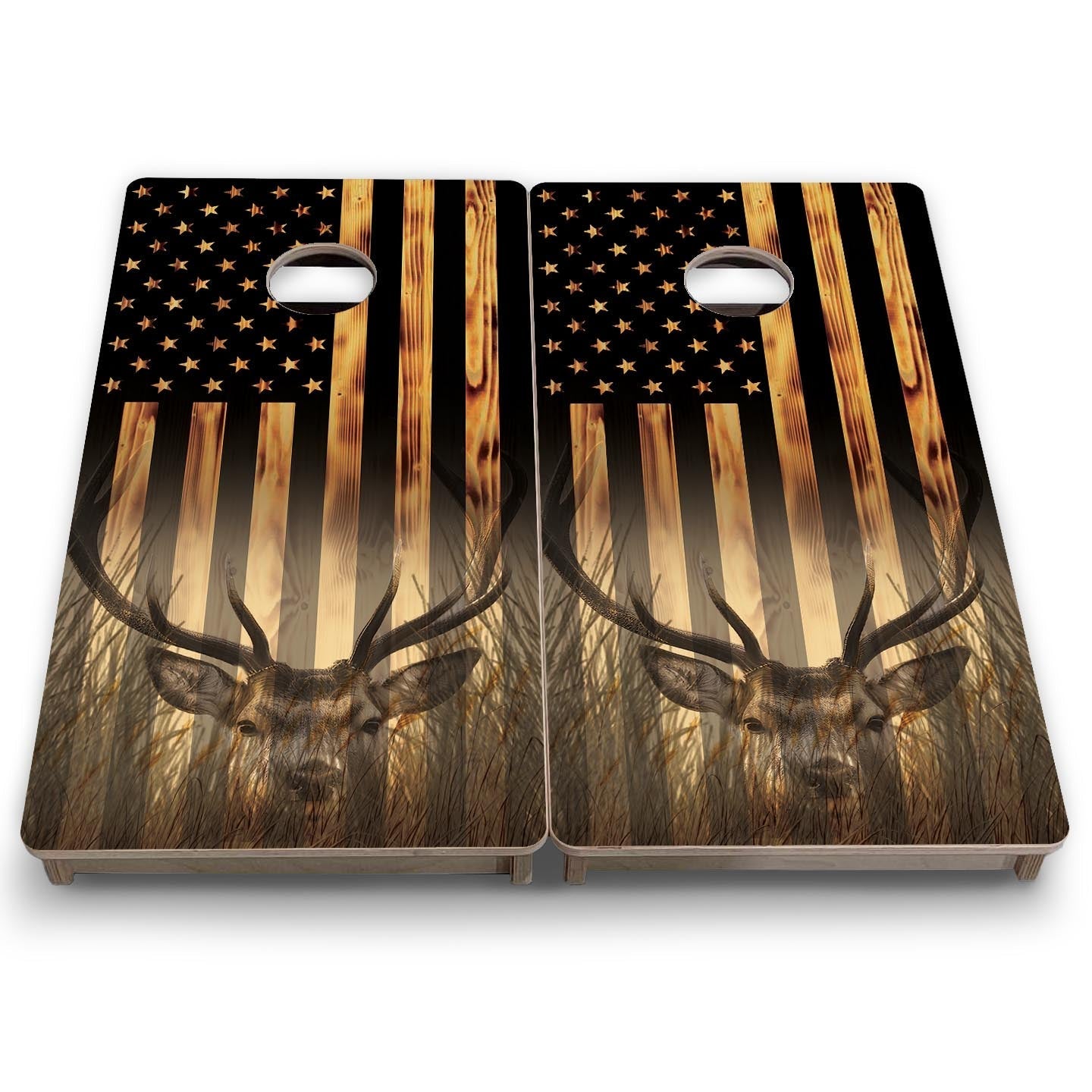 Hidden Deer Flag - Mini or Vacation Size Cornhole Boards Cornhole Solutions