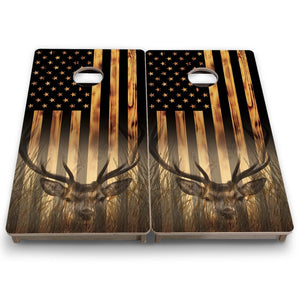 Hidden Deer Flag - Mini or Vacation Size Cornhole Boards Cornhole Solutions