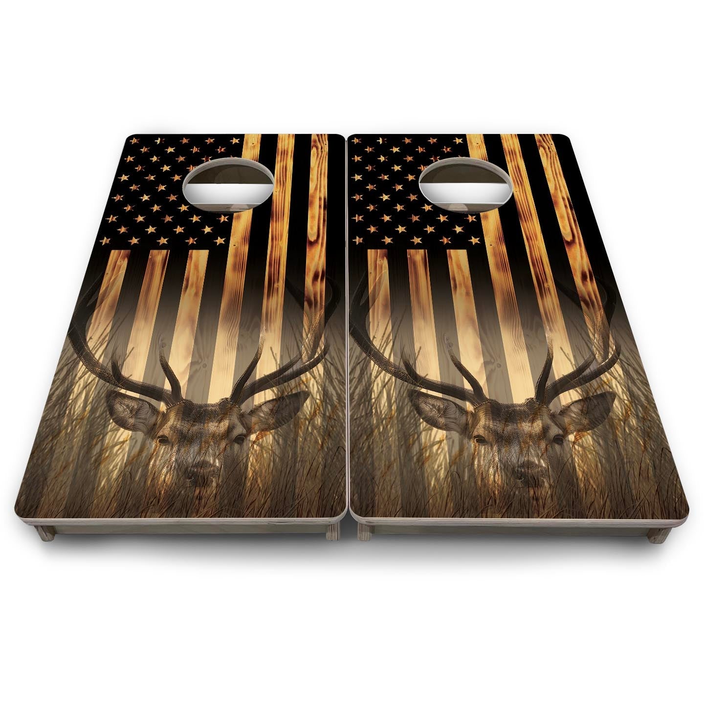 Hidden Deer Flag - Mini or Vacation Size Cornhole Boards Cornhole Solutions