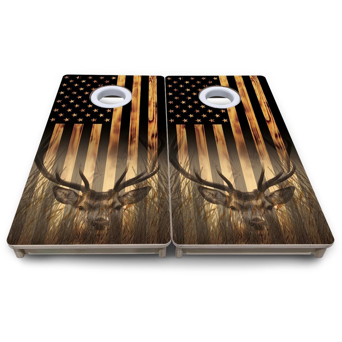 Hidden Deer Flag - Mini or Vacation Size Cornhole Boards Cornhole Solutions