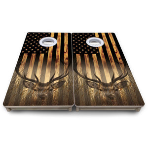Hidden Deer Flag - Mini or Vacation Size Cornhole Boards Cornhole Solutions
