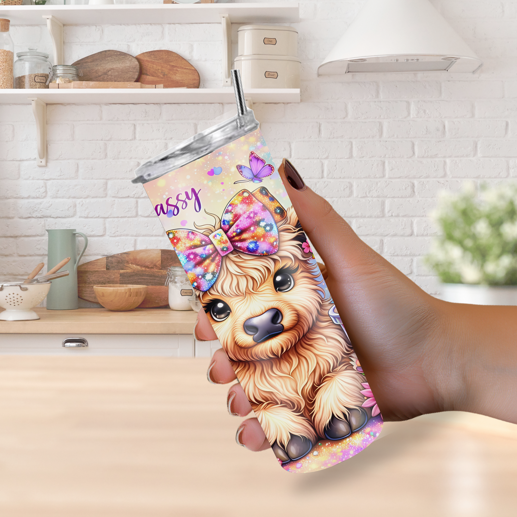 "Hot Mess Express...Stay Classy" 20oz Cow Tumbler