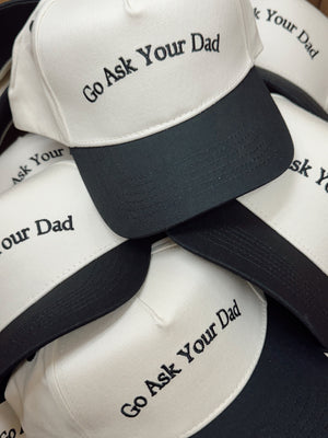 Go Ask Your Dad. Vintage Trucker Hat by KenzKustomz, Southern lifestyle apparel detail photo 9