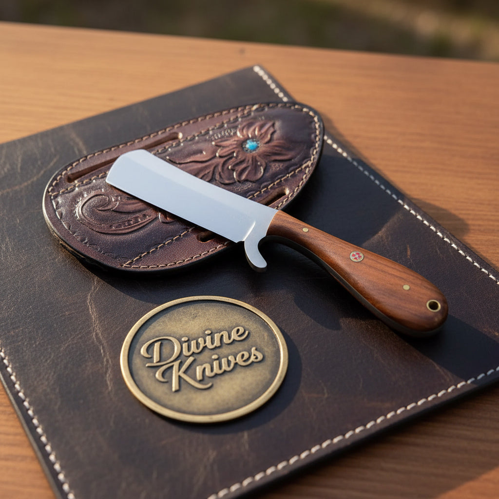 Walnut Cowboy Bull Cutter Knife with High product detail, view 2