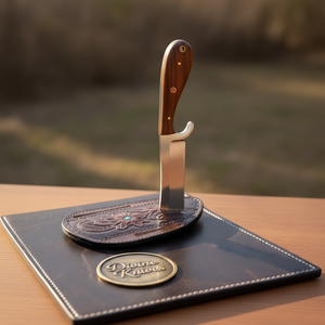 Walnut Cowboy Bull Cutter Knife with High product detail, view 3
