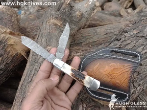 Twist Pattern Trapper Folding Knife for Traditional Pocket Knife Fans