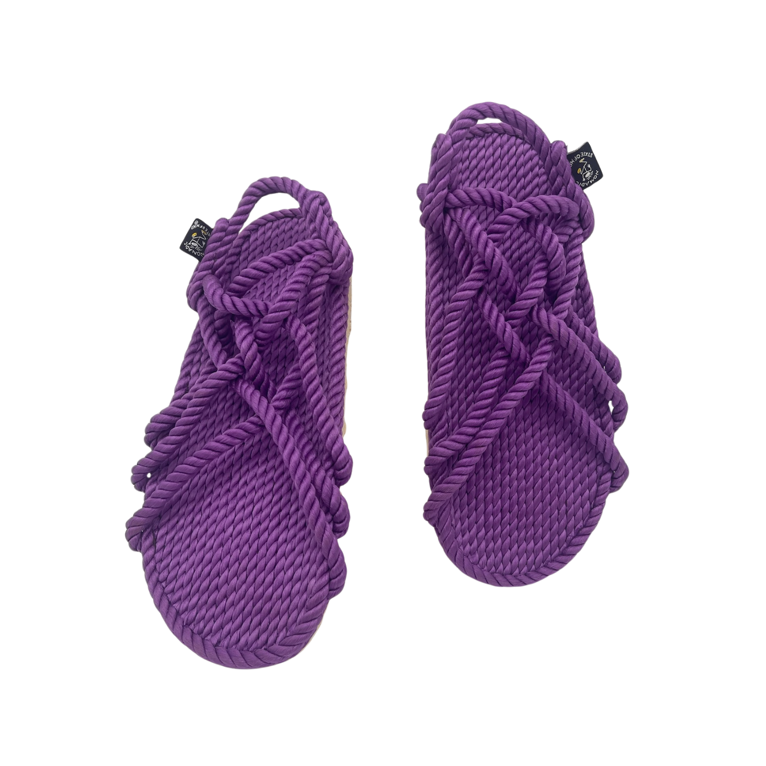 JC With Sole - Mulberry With Tan Sole handmade rope sandals by Nomadic State of Mind, view 2