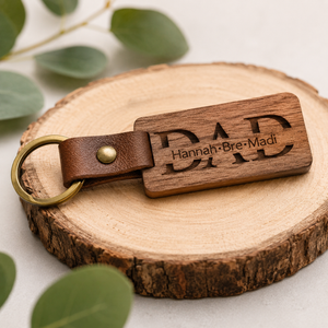 Personalized Wood Keychain