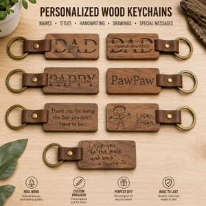 Personalized Wood Keychain