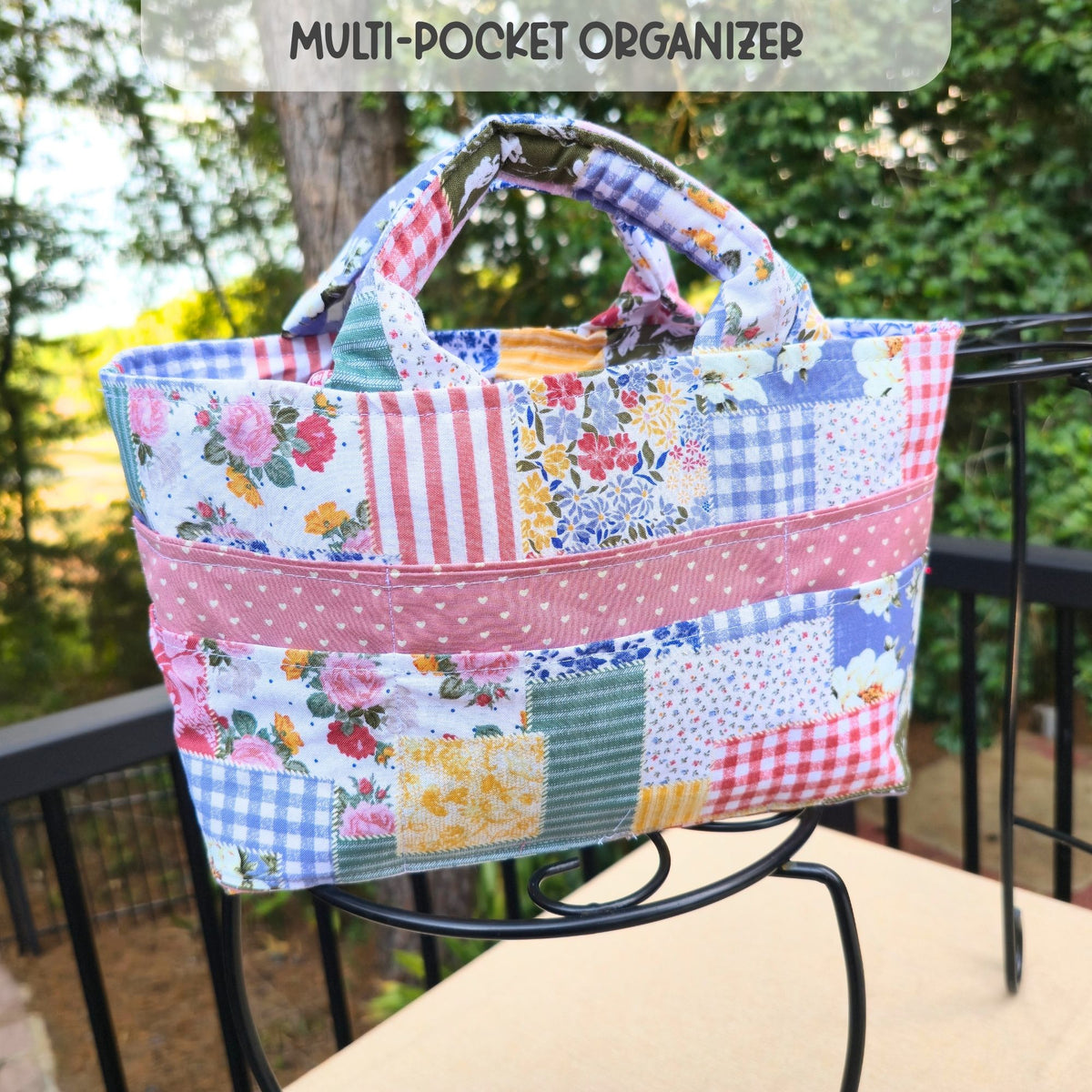Bible tote bag with twenty organizer pockets by Maypop House Designs