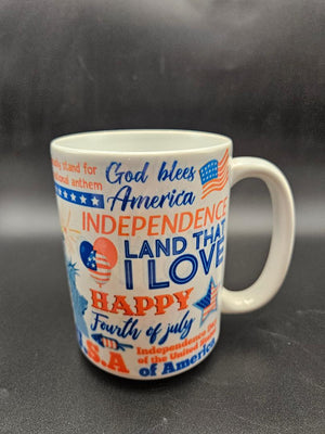 "God Bless America" 15oz Ceramic Coffee Mug