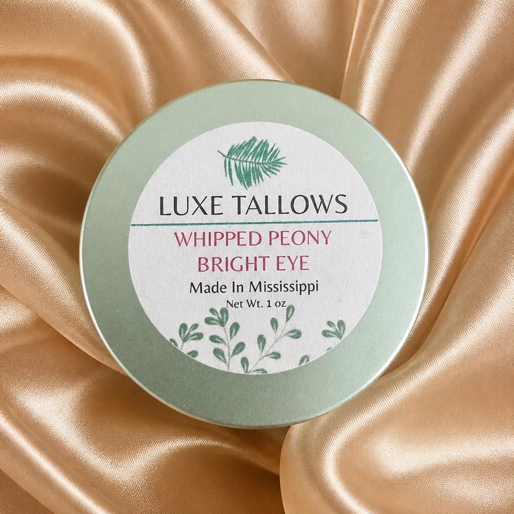 Luxe Tallows Whipped Peony Bright Eye I Lightweight Tallow Eye Cream | 2 oz by Luxe Tallows, handmade bath and body detail photo 3