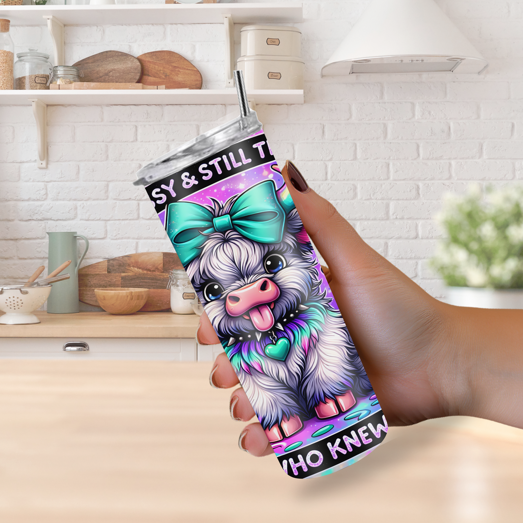 "I'm Sassy & Still Trashy" 20oz Cow Tumbler