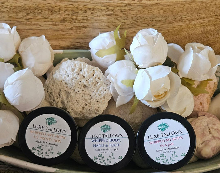 Luxe Tallows Whipped Tres Starter Collection — 3-Piece Tallow Skincare Set | 3 x 1 oz