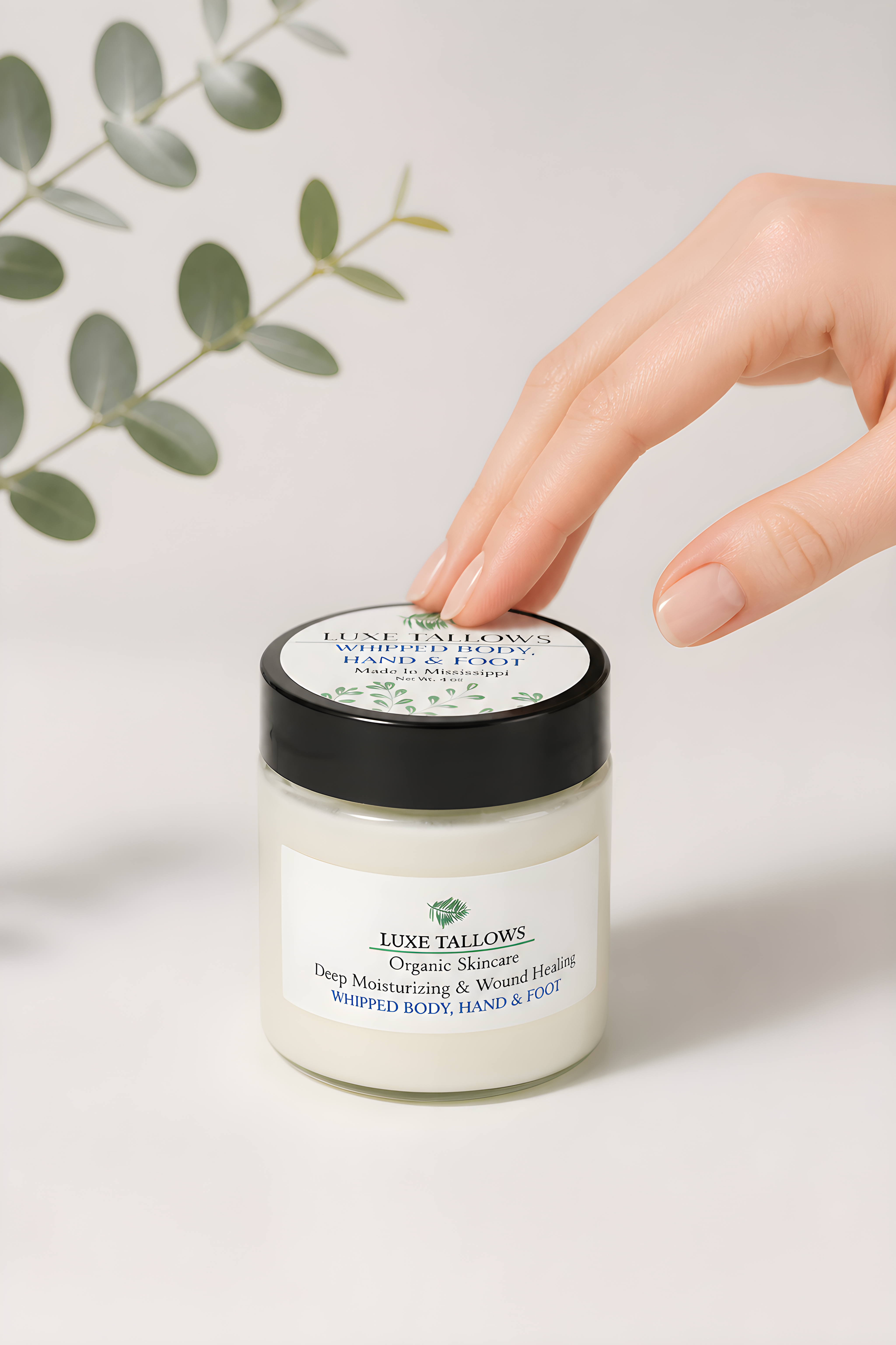 Luxe Tallows Body, Hand & Foot Butter I Rich Tallow Moisturizer | 4 oz by Luxe Tallows, natural skincare main product photo