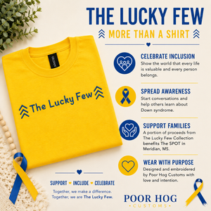 The Lucky Few Embroidered Shirt, Down Syndrome Awareness Tee