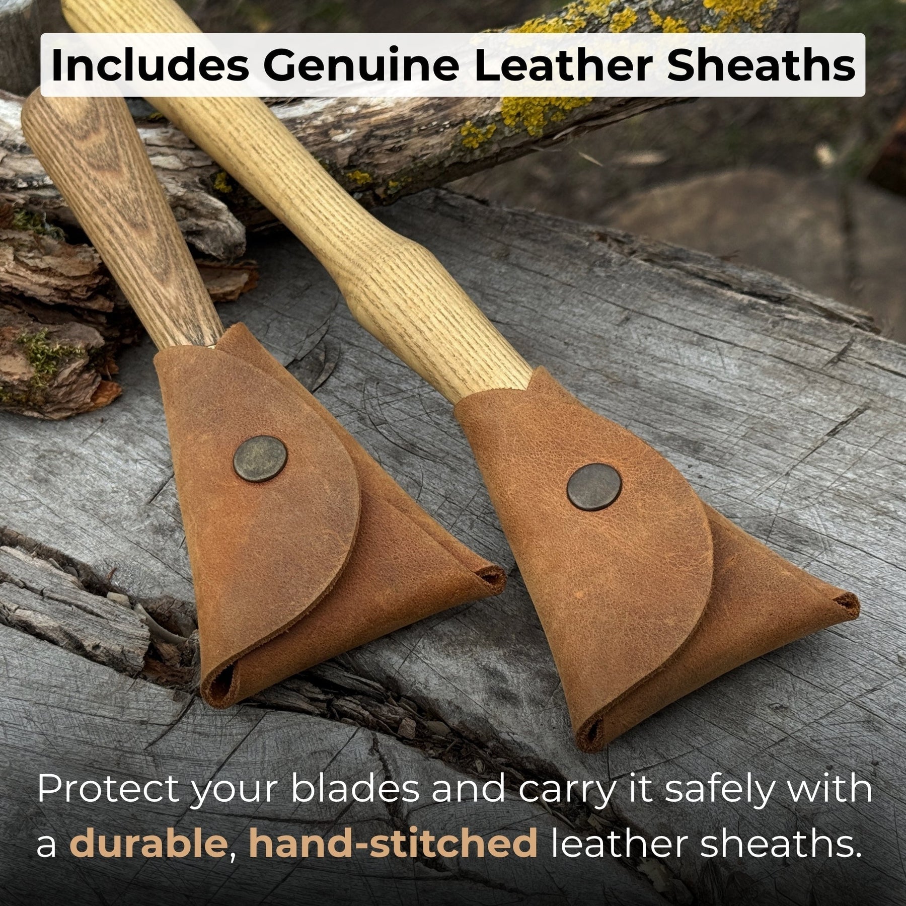 2-Piece Spoon Carving Hook Knife Set