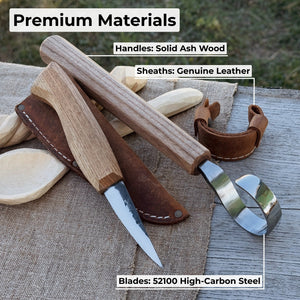 2-Piece Spoon Carving Knife Set for Beginners