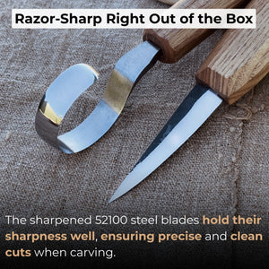 2-Piece Spoon Carving Knife Set for Beginners