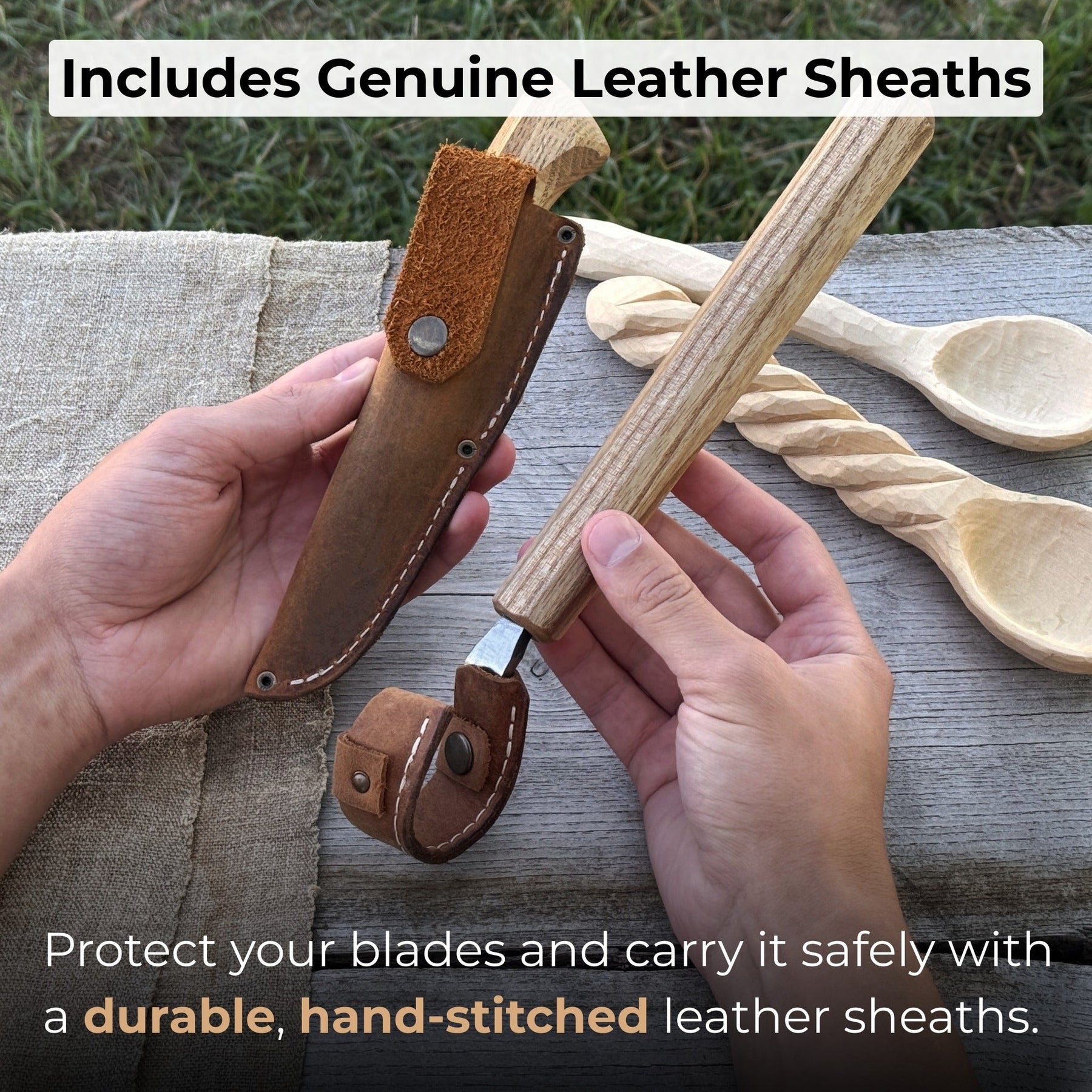 2-Piece Spoon Carving Knife Set for Beginners