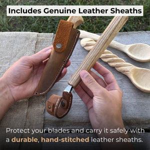 2-Piece Spoon Carving Knife Set for Beginners