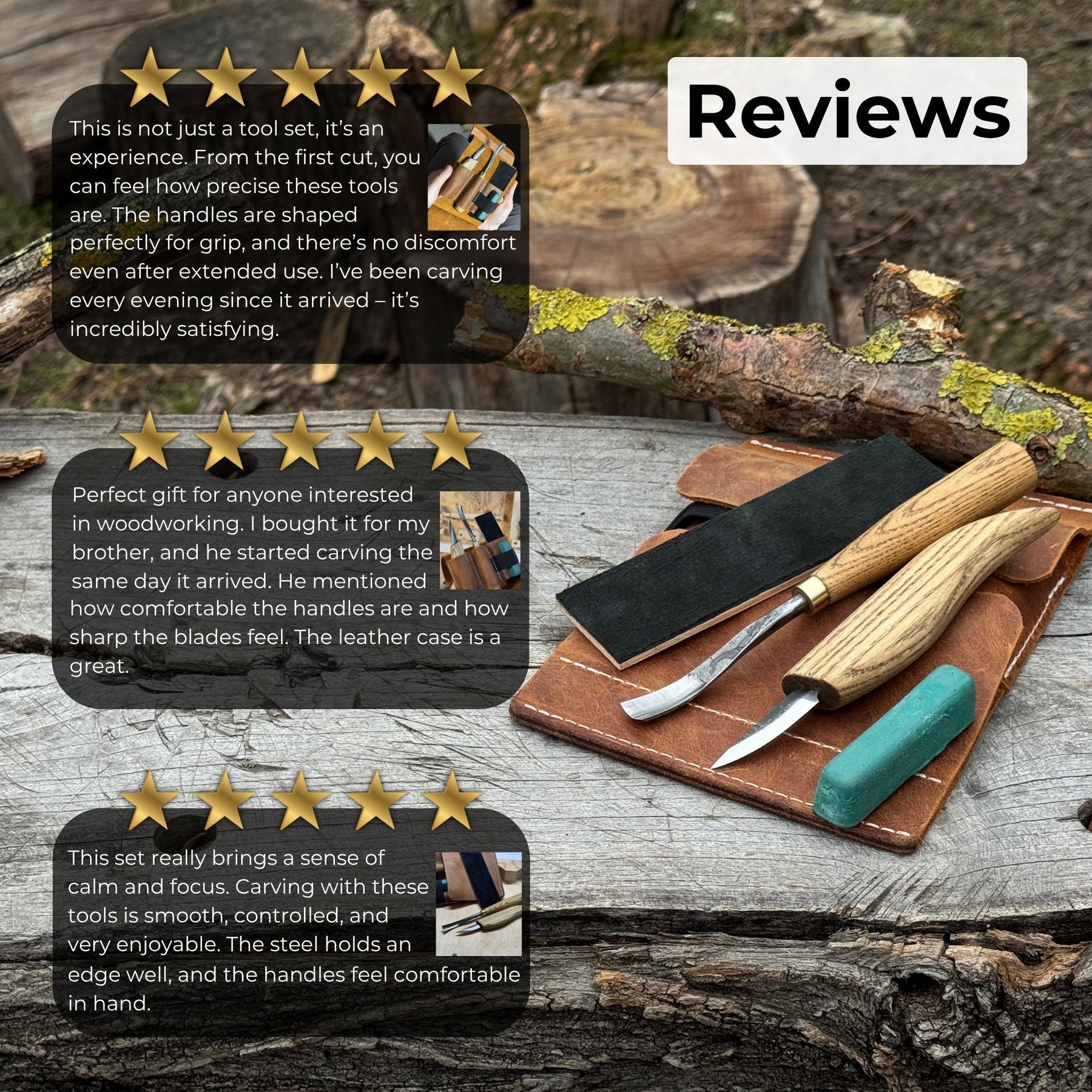 2-Piece Wood Carving Set