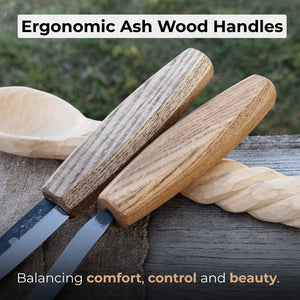 2-Piece Wooden Spoon Carving Set