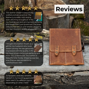 2 Pocket Leather Tool Case