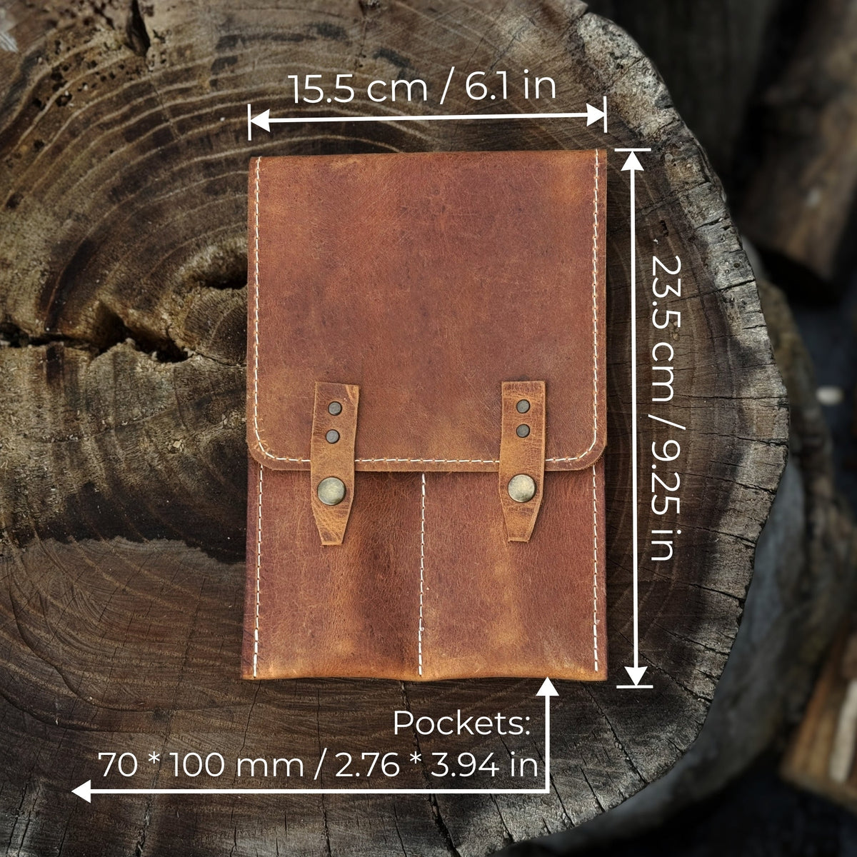 2 Pocket Leather Tool Case by Sharky Forged Steel Tools — view 2
