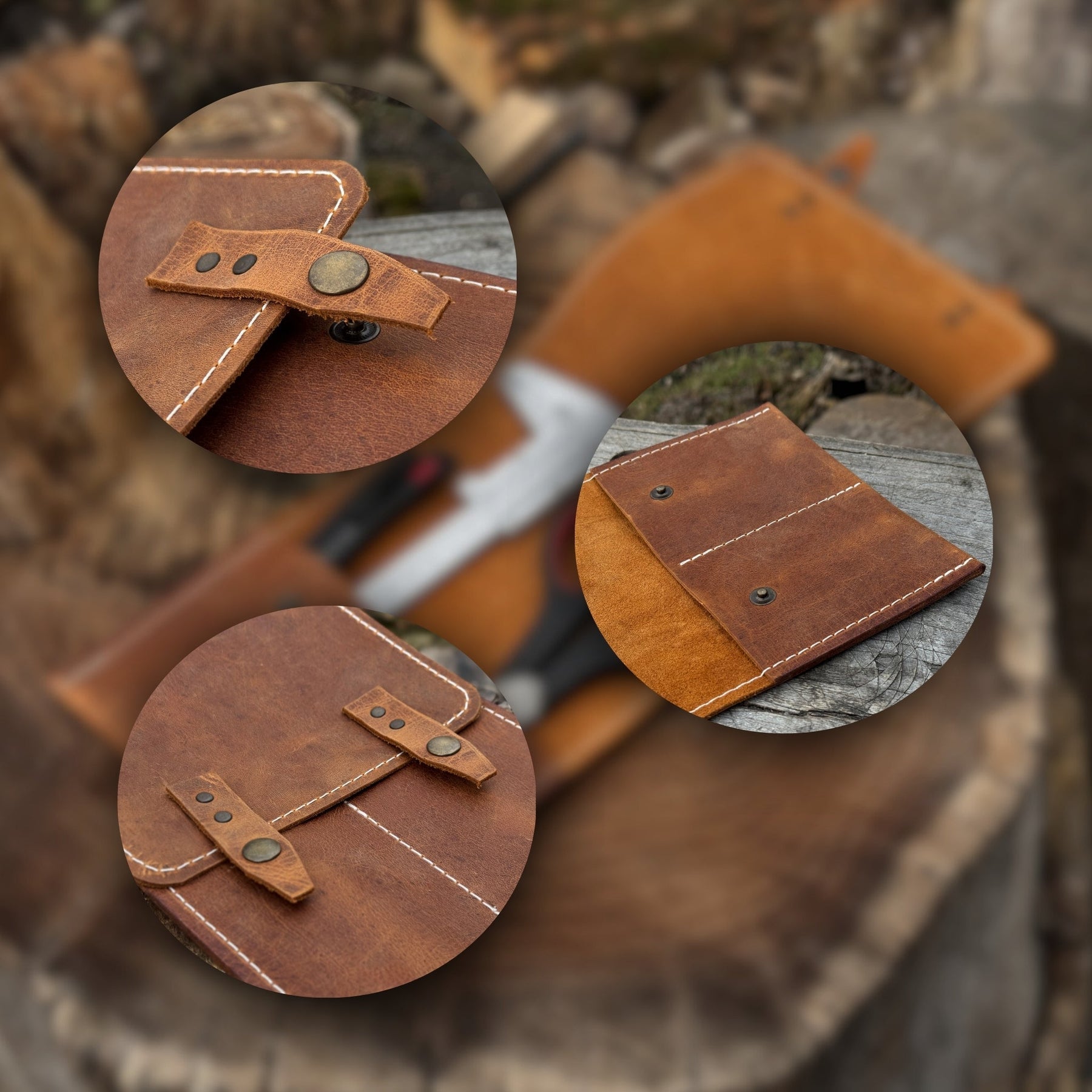 2 Pocket Leather Tool Case