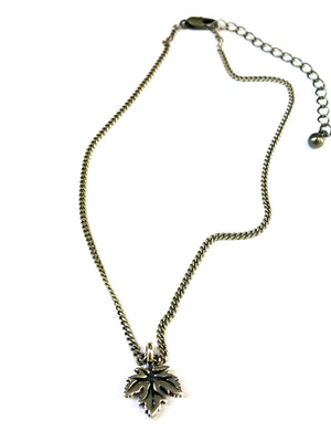Leaf of Life Necklace - Sterling Silver Choker Charm by Forged By Fire — view 4 of 6
