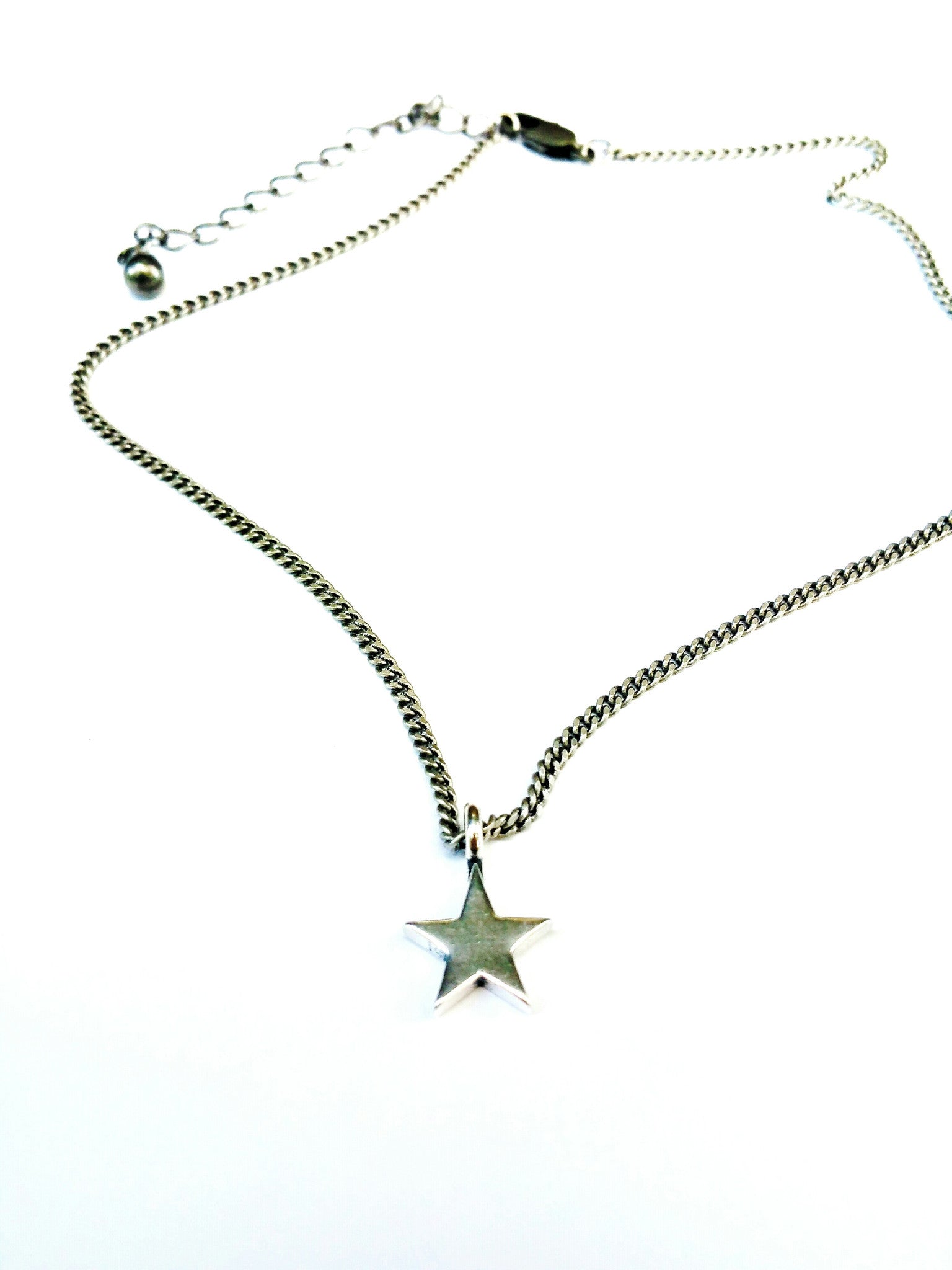 Star of Honor Necklace - Sterling Silver Choker Charm by Forged By Fire — view 2 of 5