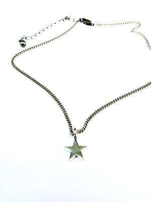 Star of Honor Necklace - Sterling Silver Choker Charm by Forged By Fire — view 2 of 5