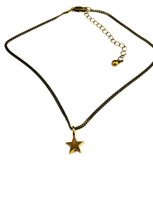 Star of Honor Necklace - Bronze Choker Charm by Forged By Fire — view 3 of 5